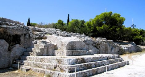 Ancient Speaker’s Platform on Pnyx Hill, Athens.